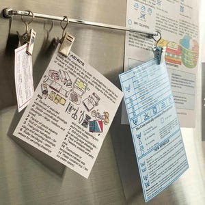 Porte-mémo magnétique pour réfrigérateur - Barre de notes en acier industrielle, organisateur de style Dulton, accessoire de bureau, cadeau pour papa, enseignant ou à la maison