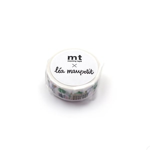 mt × Léa Maupetit Washi Tape – Japanese 15mm x 5m Masking Tape with Cute Illustrations, Perfect for Journaling, Scrapbooking & Gift Wrapping