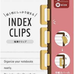 Midori Gold Index Clips: Stainless Steel Page Markers for Planners - 8pcs