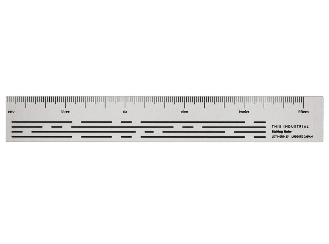 Japanese Stainless Steel Ruler: Hand-inked Matte Etched Scale - Etsy