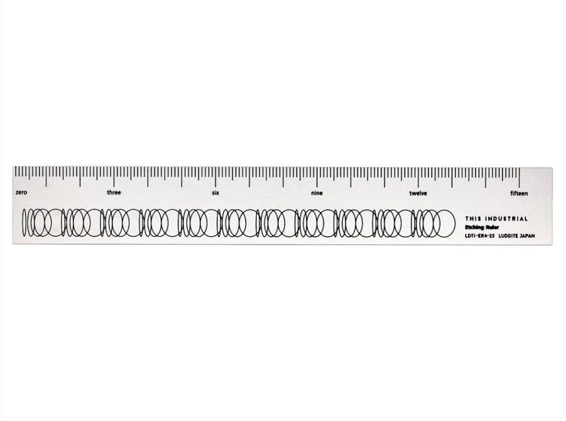 Japanese Stainless Steel Ruler: Hand-inked Matte Etched Scale - Etsy