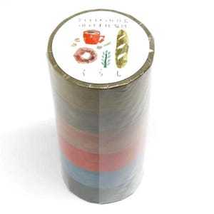 Miki Tamura Washi Tape Set: &quot;Kurashi&quot; Japanese Masking Tape - 6 Rolls