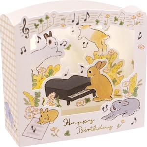 3D pop-upverjaardagskaart met schattige dieren – handgemaakte wenskaart – cadeau voor mama, papa, oma of kinderen