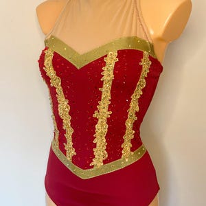 Dance Aerial Cirque Style Leotard Corset Costume Pole Circus Dancewear