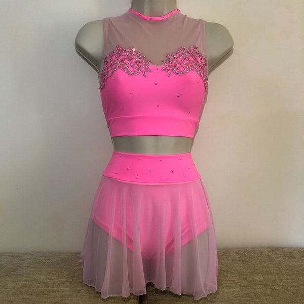 Girls White Lyrical Dance Costume Etsy