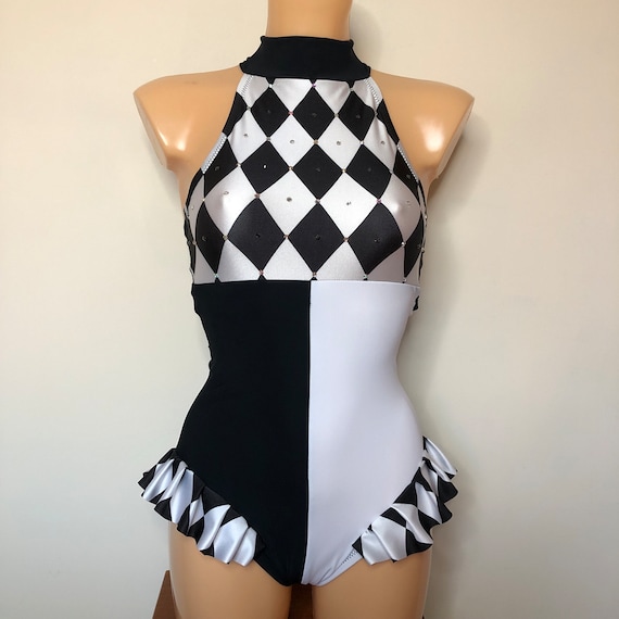 Harlequin leotard top