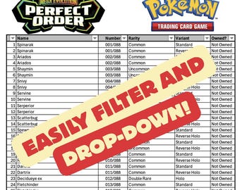 pokemon card set list in order Surging Sparks Master Checklist – TCG Collection Tracker (excel) Updated 151 Master Set List