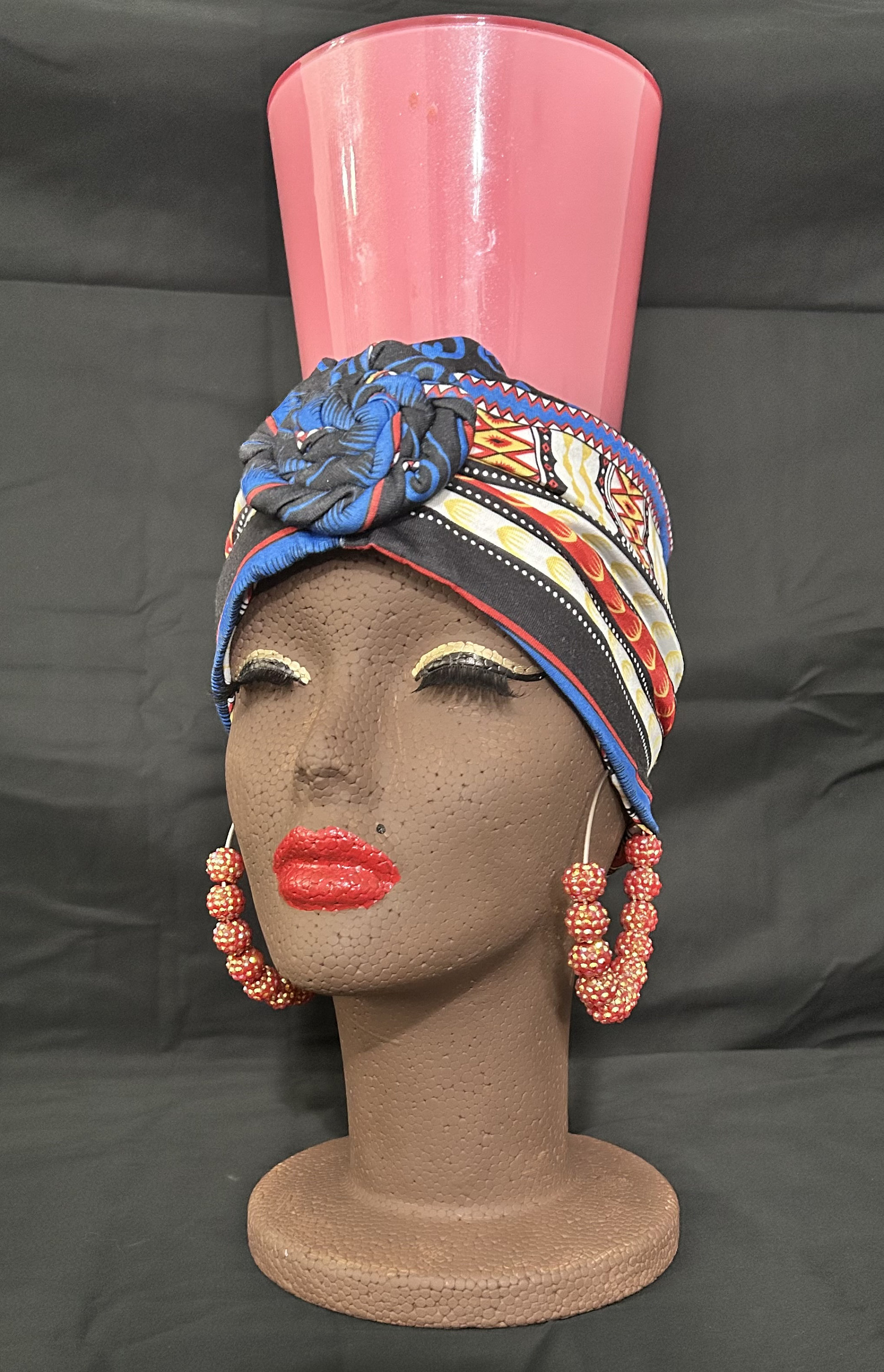 Mannequin Head Hat and Wig Stand Hand Painted Vintage Style Retro Spider  Woman Girl Garden Insect Arachnid Arachnophobia 