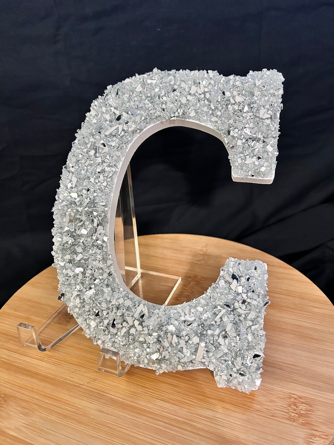 Letter C With Shimmer Decor Crafted Etsy