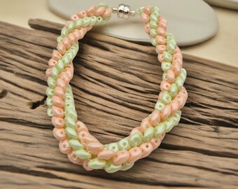 Armband Twist Rosa/Grün