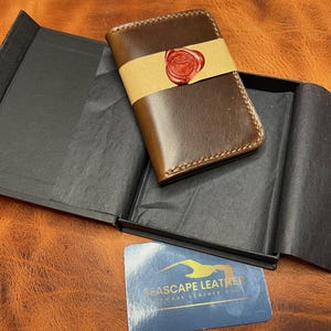 Portafoglio Chief Officer - Portafoglio porta carte in pelle Horween