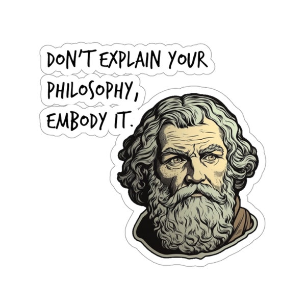 Epictetus Philosophy Quote Sticker