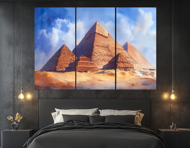 Egypt Pyramids Canvas Print – Ancient Pyramids Wall Art – Giza Pyramids ...