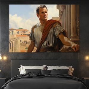 Roman Senator Canvas Print – Julius Caesar Wall Art – Ancient Rome Painting – Gift for History Fans – Ancient Rome Poster