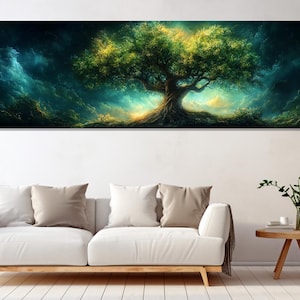 Yggdrasil Canvas Print, Canvas Wall Art, Tree Of Life Wall Decor, Bedroom Decor, Canvas Print Ready to Hang, Living Room Decor