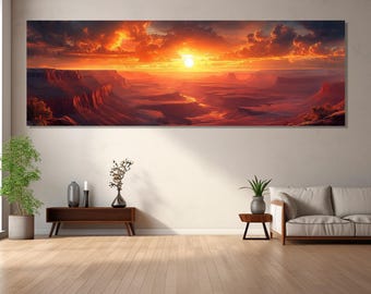 Grand Canyon Sunset Canvas Print, Canvas Wall Art, Modern Room Decor, Sunset Wall Art, Living Room Decor, Canvas Print Ready to Hang.