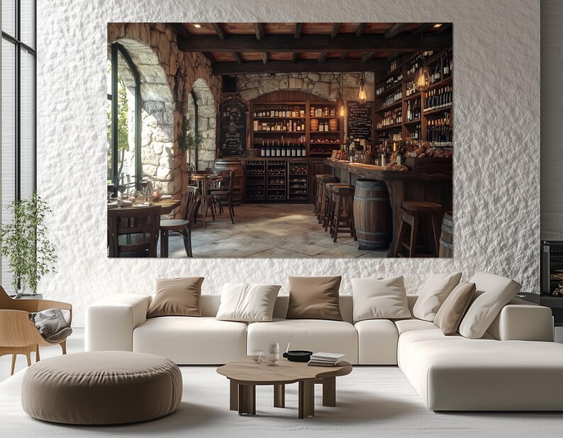 Spanish Winery Canvas Print – Rustic Tapas Bar Wall Art – Spanish ...