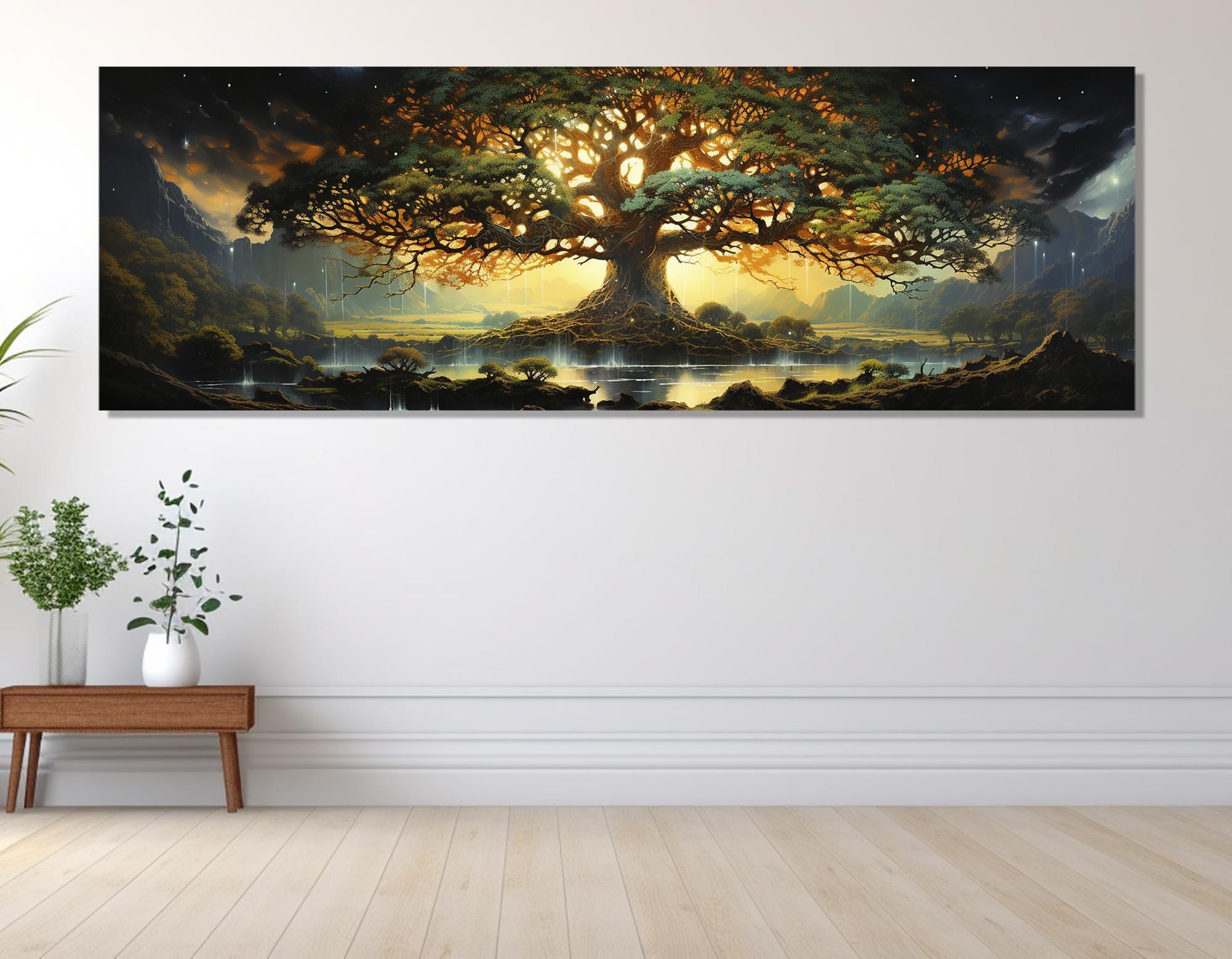 Yggdrasil Tree Of Life Canvas Print, Canvas Wall Art, Tree Of Life Wall Decor, Art Room Decor, Canvas Print Ready to Hang, Living Room Decor