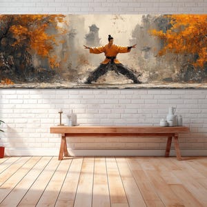 Shaolin Monk Canvas Print, Canvas Wall Art, Shaolin Monk Picture, Asian Room Decor, Canvas Print Ready to Hang, Shaolin Monk Wall Art.