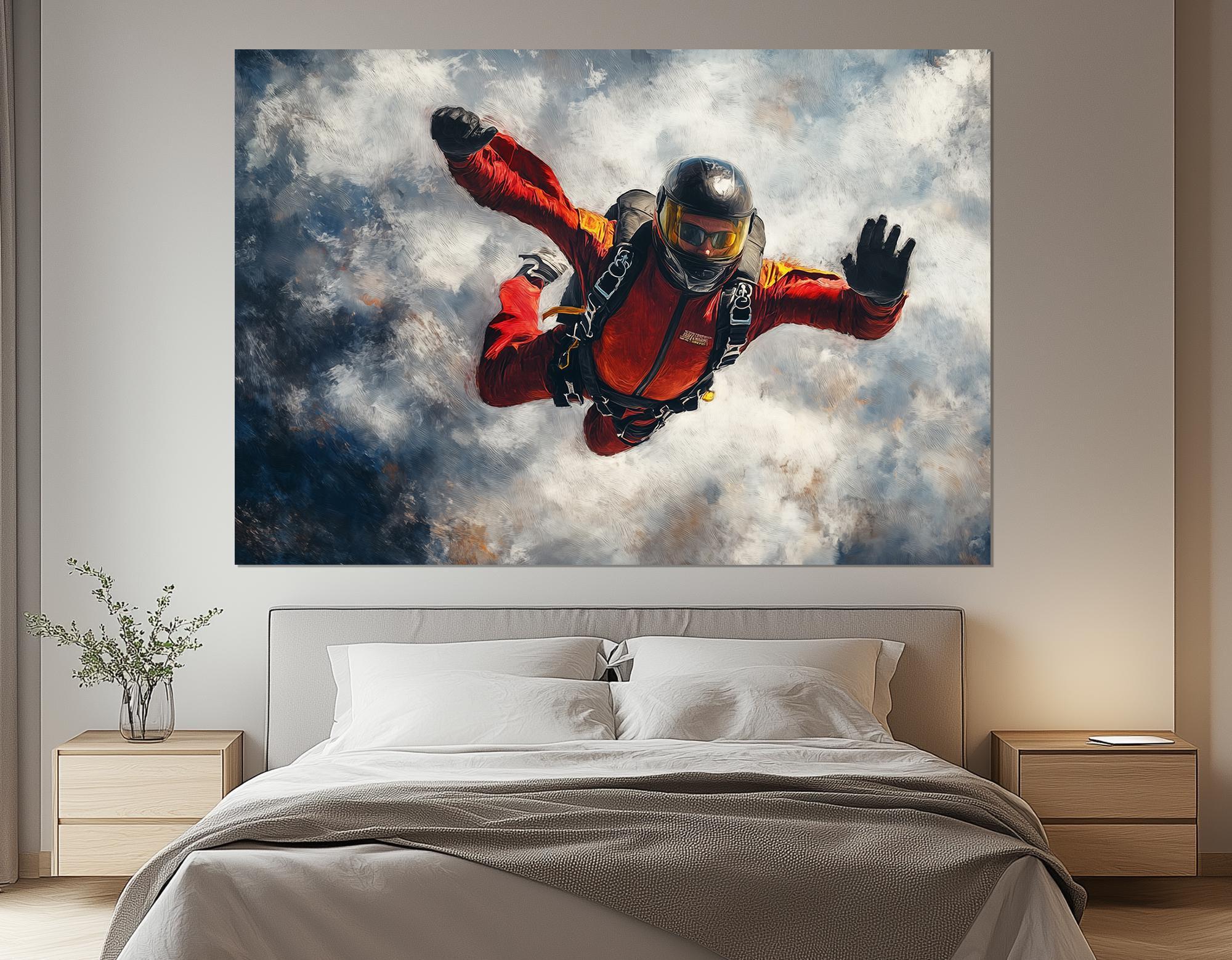 Skydiving Canvas Print – Extreme Sports Wall Art – Freefall