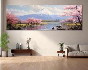 Mount Fuji View Canvas Print, Canvas Paint Art, Mount Fuji Wall Art, Living Room Decor, Canvas Print Ready to Hang, Mount Fuji Picture.
