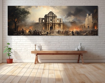 Battle Of The Alamo Canvas Print, Canvas Wall Art, Canvas Paint Art, Modern Art, Digital Art, Living Room Decor, Canvas Print Ready to Hang