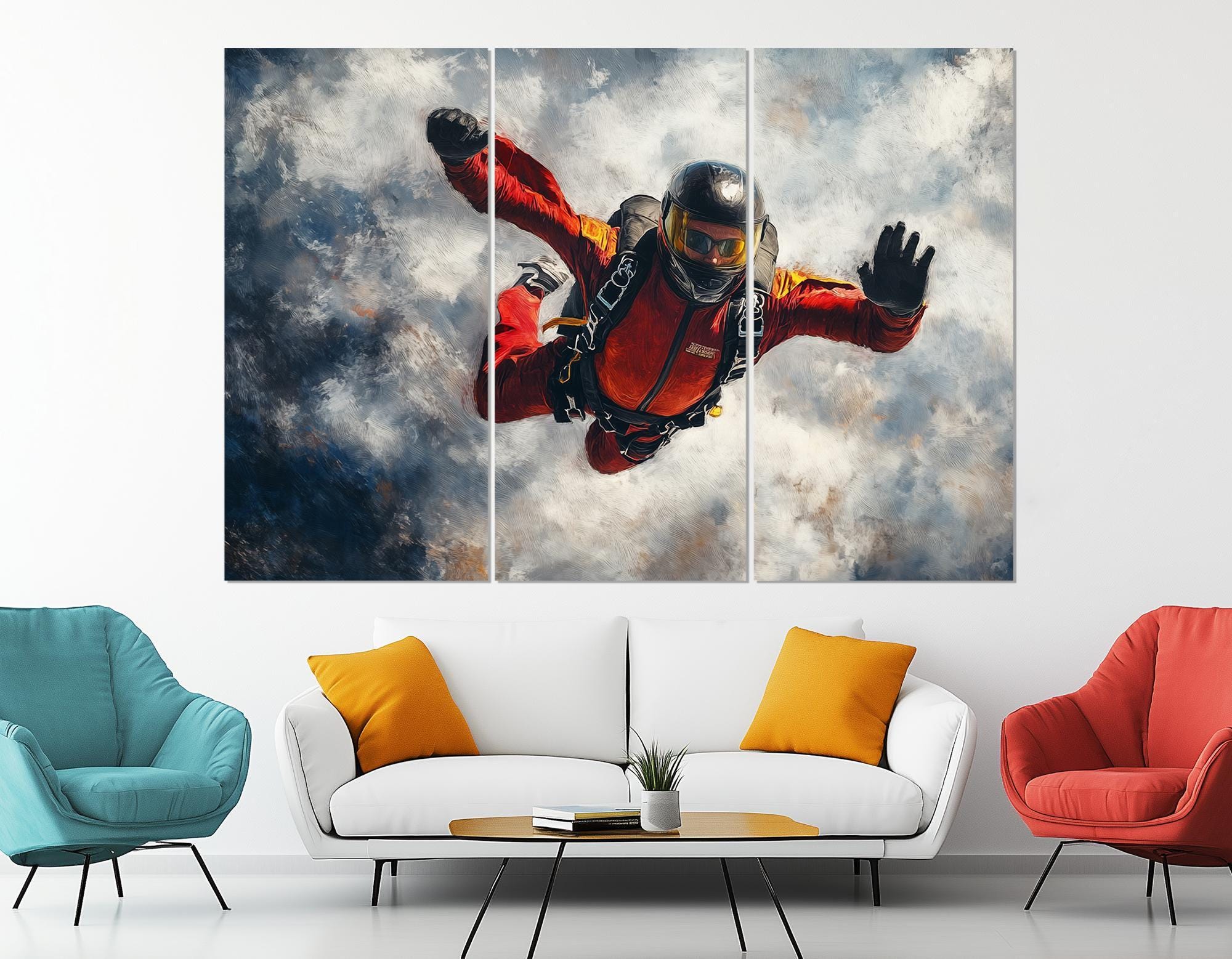 Skydiving Canvas Print – Extreme Sports Wall Art – Freefall