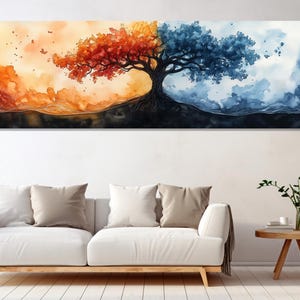 Yggdrasil Tree Of Life Canvas Print, Canvas Wall Art, Tree Of Life Wall Art, Bedroom Decor, Canvas Print Ready to Hang, Yggdrasil Watercolor