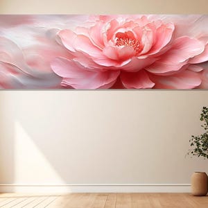 Pink Peony Flower Canvas Print, Canvas Wall Art, Peony Flower Wall Art, Bedroom Decor, Canvas Print Ready to Hang, Peony Flower Picture.
