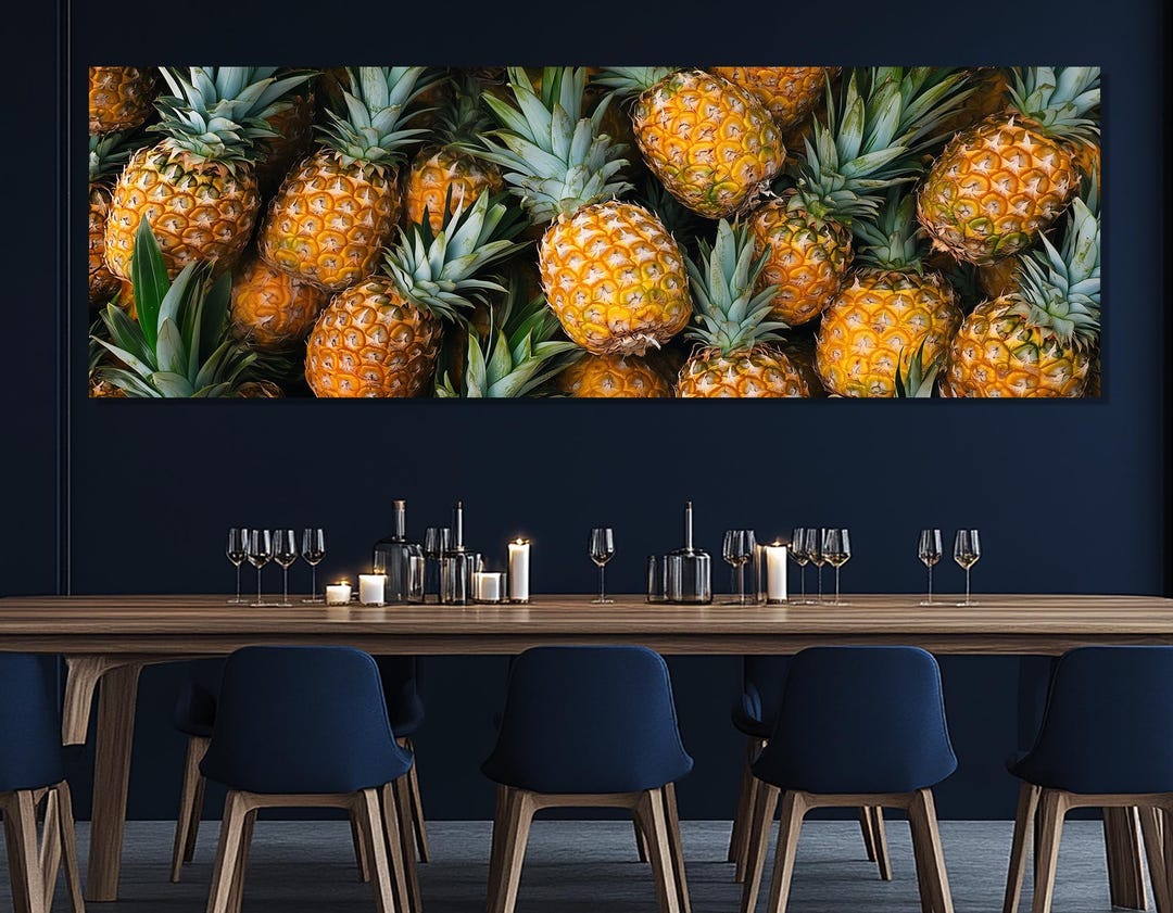 Pineapple Canvas Print – Tropical Fruit Wall Art – Exotic Pineapple ...