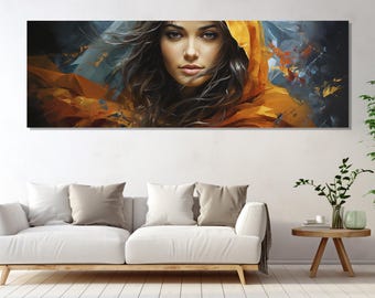Belly Dancer Canvas Print, Canvas Wall Art, Canvas Paint Art, Belly Dancer Wall Art, Living Room Decor, Canvas Print Ready to Hang.