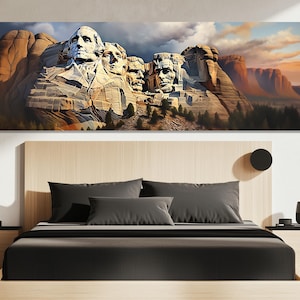 Mount Rushmore National Memorial Canvas Print, Mount Rushmore Painting, Mount Rushmore Poster, Mount Rushmore Wall Art