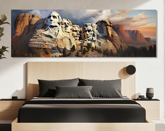 Mount Rushmore National Memorial Canvas Print, Mount Rushmore Painting, Mount Rushmore Poster, Mount Rushmore Wall Art