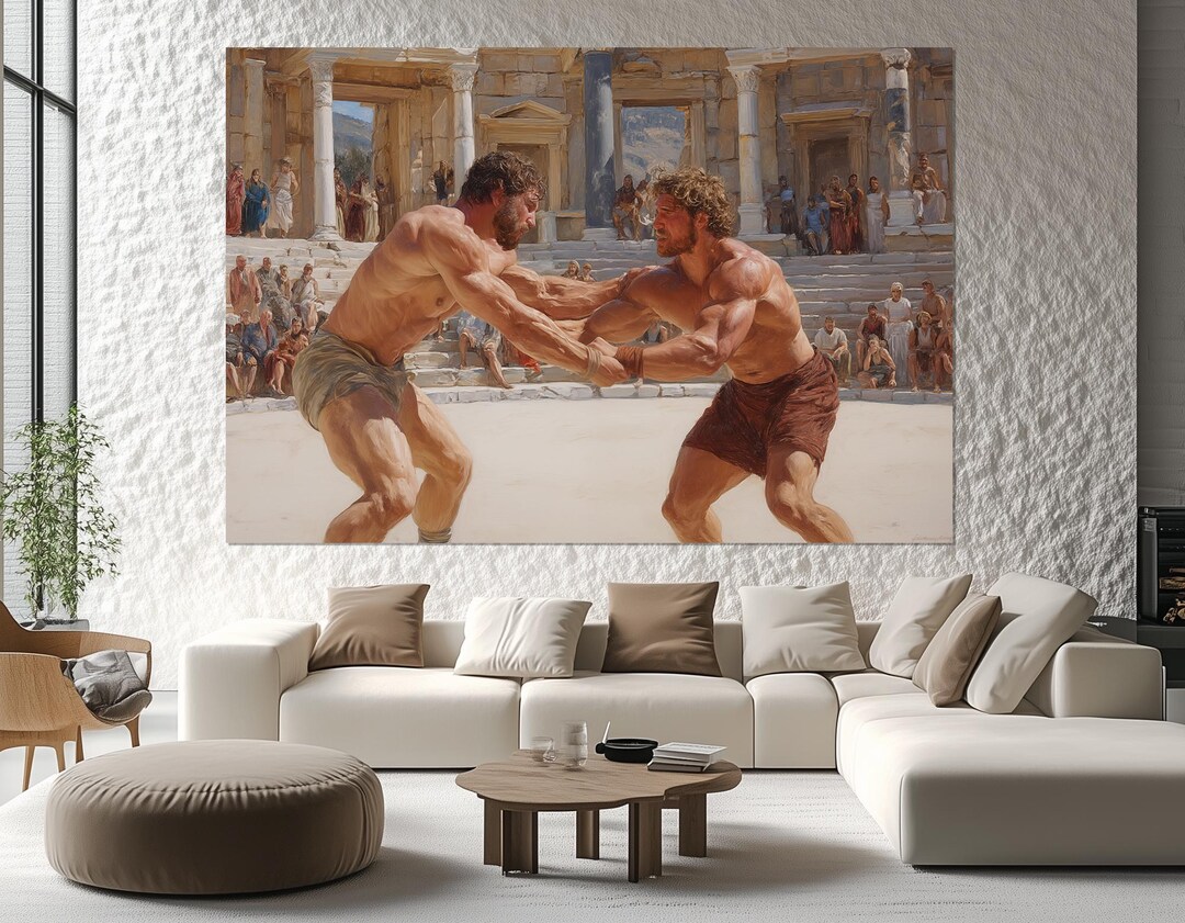 ancient-greek-wrestling-canvas-print-olympic-games-wall-art