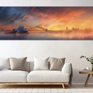 Sydney Opera House Canvas Print, Canvas Wall Art, Canvas Paint Art, Modern Art, Digital Art, Living Room Decor, Canvas Print Ready to Hang.