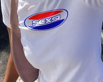 Sexsi Baby Tee, Trendy Baby Tee, Aesthetic Tee, Women's Fitted Tee, Unisex Shirt, Trendy Top, Y2K 90s Baby Tee, Gift For Her