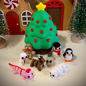 3D Printed Articulating Christmas Minis: Pocket Fidget Pets