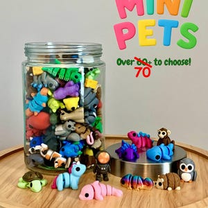 3D Printed Articulated Mini Animals | Fidget Desk Pets