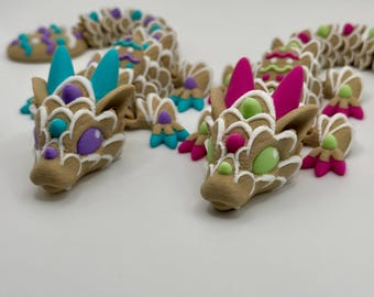 3D Printed Easter Cookie Dragon: Articulating Fidget Desk Toy