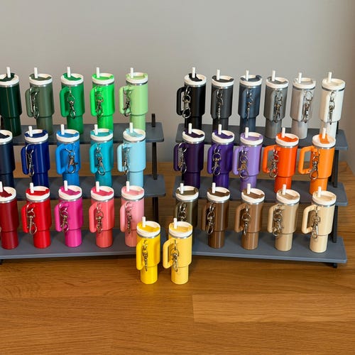 3D Printed Mini Tumbler Keychain | Stanley Theme, Chapstick Pill