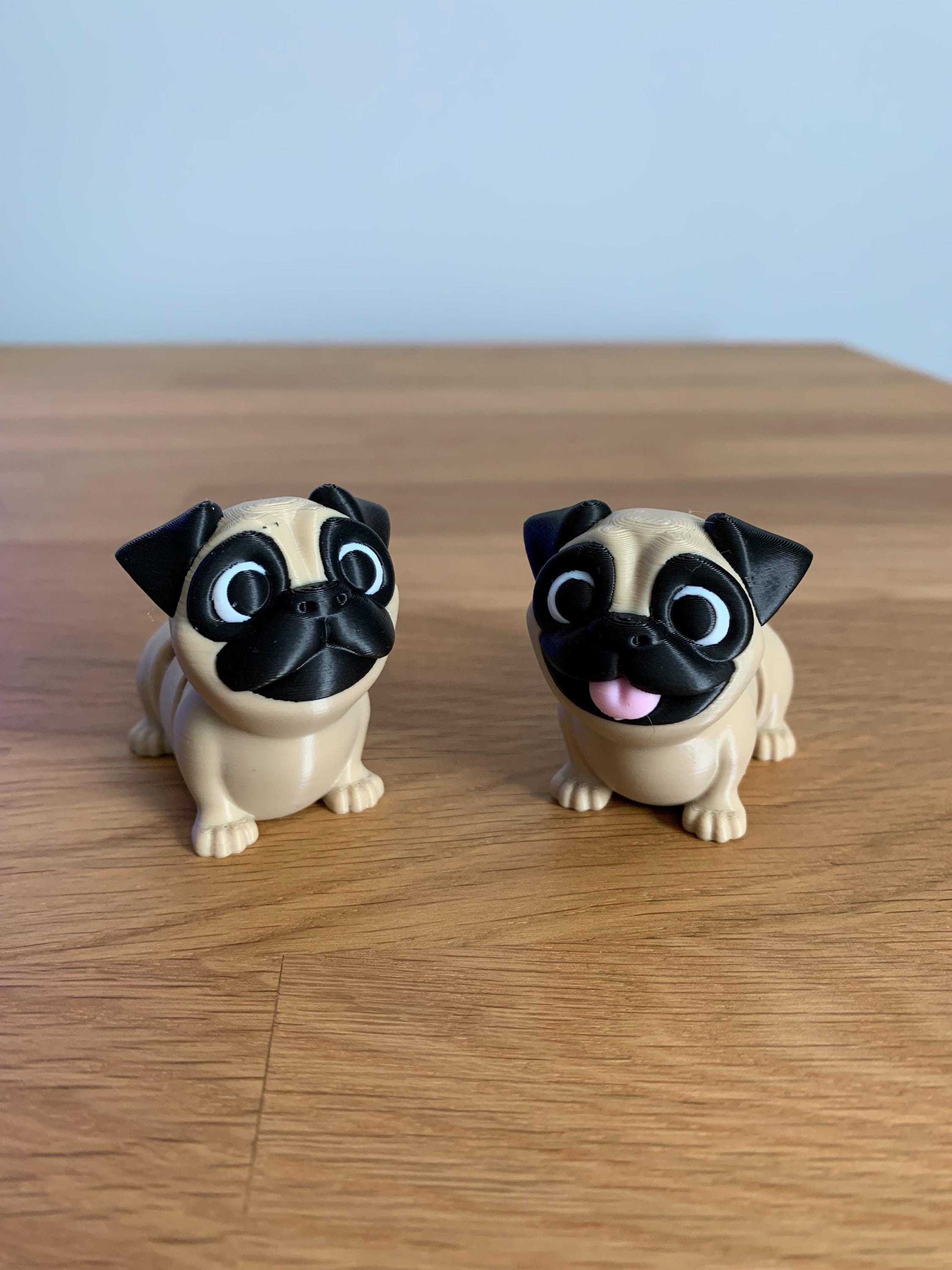 3D Printed Articulating Pug: Poseable Fidget Desk Pet