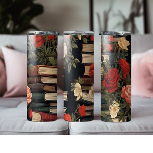 Bookworm, love books, love to read, 20oz, tumbler, travel mug, water bottle, book gifts