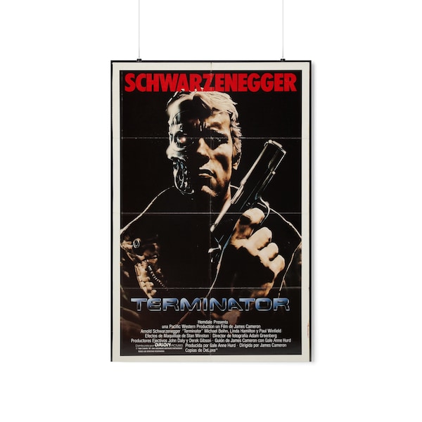 The Terminator, Movie Poster, Premium Matte Vertical Posters, Arnold Schwarzenegger, Retro Movie Poster, 1984
