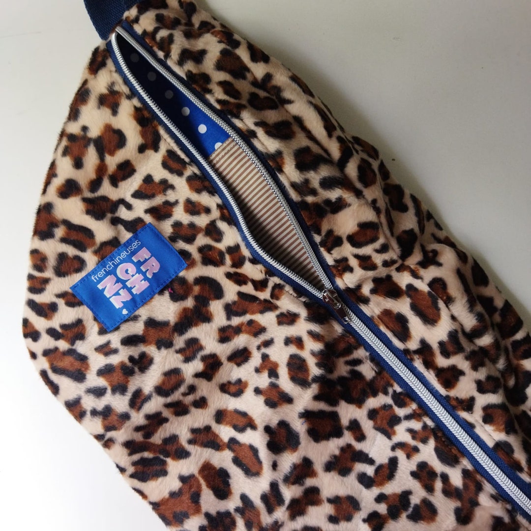 Fanny Pack XXL Split Soft Faux Leopard Fabric Etsy