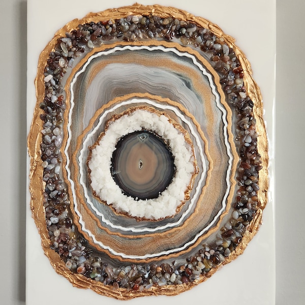 Sliced Agate Geode Resin Art