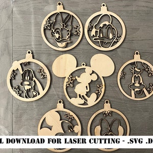 Magical Holiday-Inspired Laser-Engraved Christmas Ornaments - digital download svg ai dxf