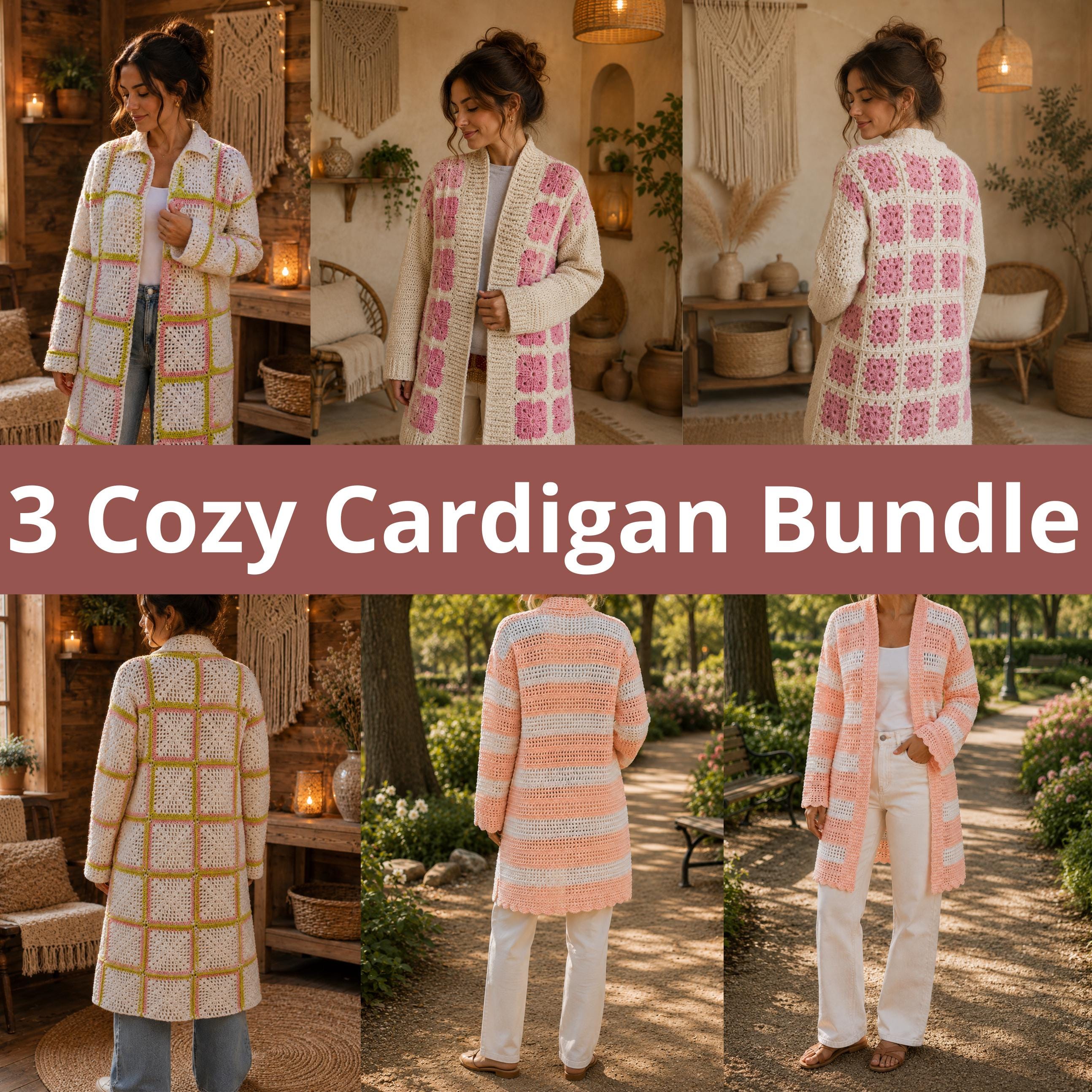 40 Long Cardigan Crochet Patterns for Stylish Layers in Every Season 5 Long Coat Crochet Cardigan Pattern Bundle