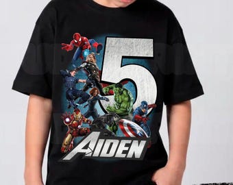 Superhero Birthday Shirt, Personalized Family Tee, All Sizes IN13