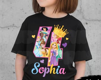 Personalized Princess Birthday Shirt, Custom Family Tees IN5