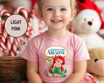 Chemise raglan personnalisée anniversaire princesse, assortie à la famille